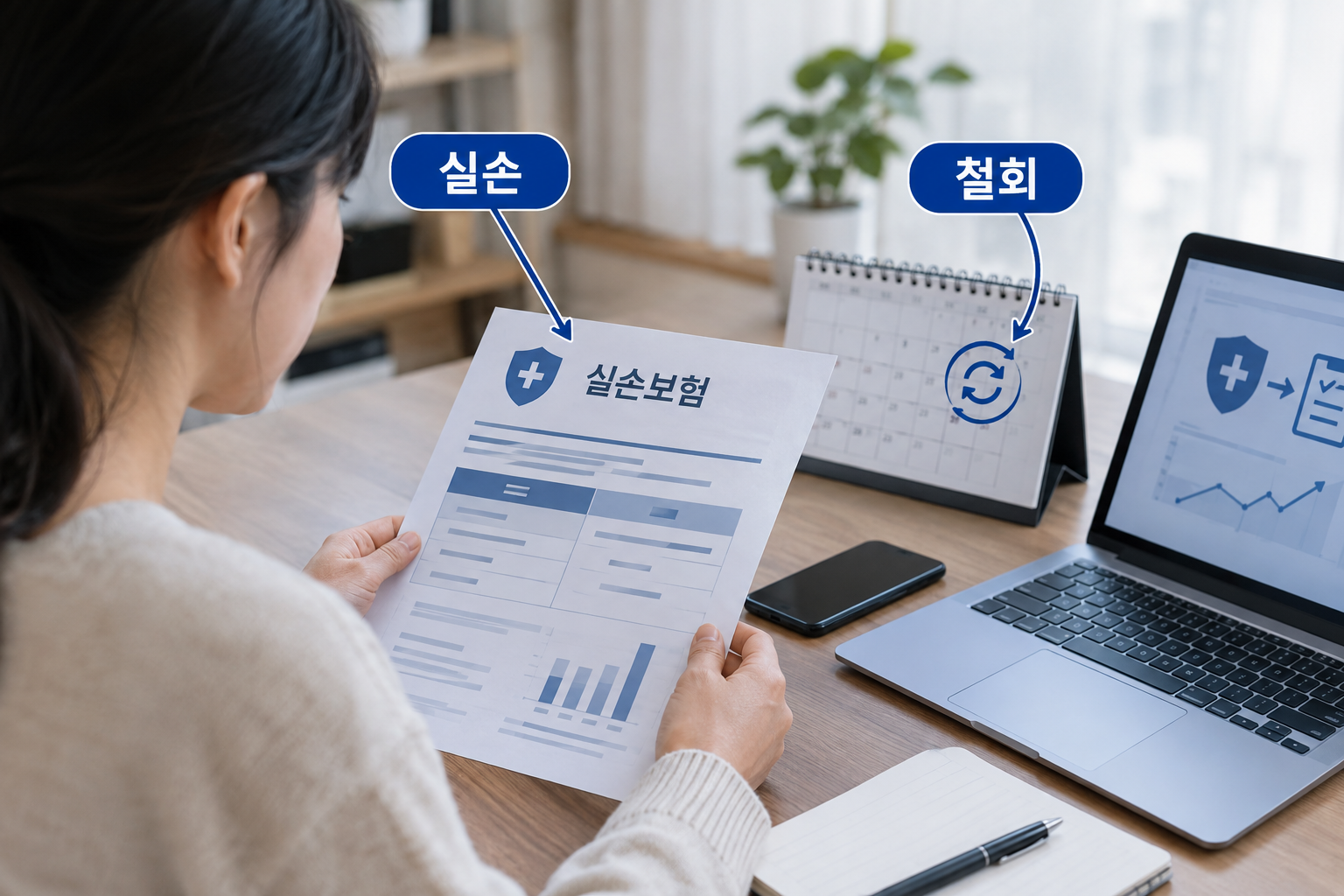 5세대 실손으로 전환한 뒤 기존 계약으로 되돌리는 철회 기한과 보험료 정산, 계약자별 1회 제한을 정리한 안내